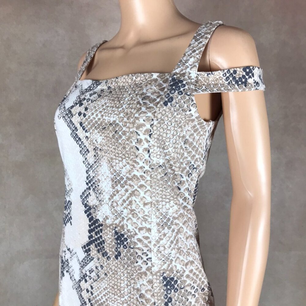 Guess Snakeskin Bodycon Dress Size Large - Picture 4 of 10